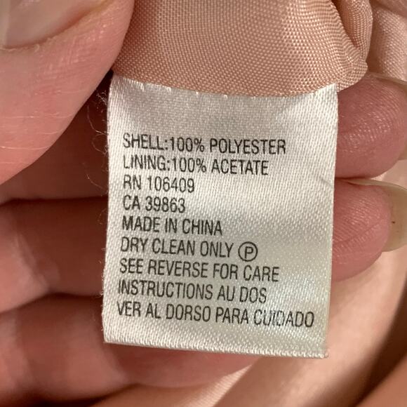 Tahari ASL Size 14 Women's Blazer Jacket Pink With Flower Brooch Formal - Picture 9 of 9